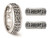 Mens Stainless Steel and Titanium 9mm Pattern Band Ring - 88QGG00188GM-11.5