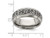 Mens Stainless Steel and Titanium 9mm Pattern Band Ring - 88QGG00188GM-11.5