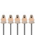 Set of 5 Ghost Shaped Halloween Pathway Markers - 3.75ft Black Wire