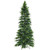 Sunnydaze Indoor Artificial Unlit Slim Christmas Tree with Metal Stand and Hinged Branches - 8' - Green
