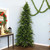 Sunnydaze Indoor Artificial Unlit Slim Christmas Tree with Metal Stand and Hinged Branches - 8' - Green
