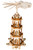 BRUBAKER Christmas Pyramid - 24 Inches - 4 Tier Carousel with 6 Candle Holders and Hand Painted Figurines - Designed in Germany