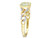 1 3/8 Carat (ctw) Green Quartz Ring in 10k Yellow Gold with Accent Diamonds - 08DLG1005565QZ-5