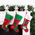 20" Red Velveteen Sequined Christmas Tree Stocking with Green Cuff