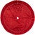 48" Red Glittered Swirl Christmas Tree Skirt