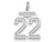 Finejewelers 14k White Gold Small Satin Number 22 Charm