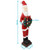 Sunnydaze Santa Holding Christmas Wreath Outdoor Decorative Holiday Statue, 46.5"