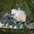 Sheep Hand Blown Glass Christmas Ornament - white with silver and black - OR56-1