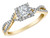 Infinity Princess Cut Diamond Engagement Ring & Wedding Band 2/3 Carat (ctw) in 14K Yellow Gold - 08GDG164766-8.5