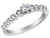 Diamond Engagement Ring & Wedding Band Set 1/2 Carat (ctw) in 14K White Gold