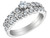 Diamond Engagement Ring & Wedding Band Set 1/2 Carat (ctw) in 14K White Gold - 08GDG336050W-8