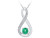 1/2 Carat (ctw) Lab-Created Emerald Infinity Pendant Necklace in Sterling Silver