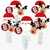 Big Dot of Happiness Jolly Santa Claus - Christmas Party Centerpiece Sticks - Table Toppers - Set of 15
