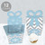 Big Dot of Happiness Winter Wonderland - Square Favor Gift Boxes - Snowflake Holiday Party and Winter Wedding Bow Boxes - Set of 12