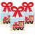 Big Dot of Happiness Christmas Train - Square Favor Gift Boxes - Holiday Party Bow Boxes - Set of 12