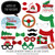 Big Dot of Happiness Merry Little Christmas Tree - Red Truck and Car Christmas Party Photo Booth Props Kit - 20 Count