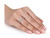 1.00 Carat (ctw) Lab-Created White Sapphire Ring in 10K White Gold with Accent Diamonds - 68DLG1002579CSA-5.5