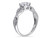 1.00 Carat (ctw) Lab-Created White Sapphire Ring in 10K White Gold with Accent Diamonds - 68DLG1002579CSA-7.5