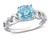 1 3/4 Carat (ctw) Blue Topaz Ring in 10K White Gold with Accent Diamonds - 08DLG1005566BTW-8.5