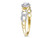 1/3 Carat (ctw G-H-I, I2-I3) Diamond Halo Link Ring in 10K Yellow Gold - 08DLG1005701-8