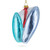 Surfing Boards Glass Christmas Ornament - CC-0286