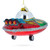 UFO / Alien Saucer Glass Christmas Ornament - CC-0283