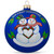 Snowman Couple and Heart Glass Ball Our First Christmas Ornament 4 Inches - KK-0561-100