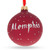 Memphis, Tennessee Glass Ball Christmas Ornament 3.25 Inches