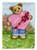 Valentine Teddy Bear with Chocolates Flag Canvas House Size CDCO318ACHF