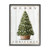 White and Green Merry Christmas Tree Oversized Black Framed Wall Art 16" x 20"