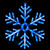 LED Lighted Snowflake Christmas Window Silhouette - 24.5" - Pure White and Blue