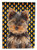 Candy Corn Halloween Yorkie Puppy / Yorkshire Terrier Flag Canvas House Size KJ1216CHF