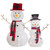 Set of 2 Lighted Tinsel Snowmen Family Christmas Yard Decorations