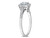 2/5 Carat (ctw) Aquamarine Ring in Sterling Silver with Accent Diamonds