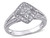 1/4 Carat (ctw H-I, I2-I3) Diamond Engagement Cluster Ring in 10K White Gold - 08DLG1005732W-8.5