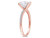 2.00 Carat (ctw) Lab-Created Oval Moissanite Solitaire Engagement Ring 14K Rose Gold with Diamonds - 08DLG1005630MOIR-6.5