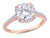 2.00 Carat (ctw) Lab-Created Cushion Moissanite Engagement Ring 14K Rose Gold with Diamonds - 08DLG1005631MOIR-5