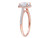 2.00 Carat (ctw) Lab-Created Cushion Moissanite Engagement Ring 14K Rose Gold with Diamonds - 08DLG1005631MOIR-5