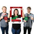 Big Dot of Happiness Merry Little Christmas Tree - Red Truck and Car Christmas Party Photo Booth Picture Frame and Props - Printed on Sturdy Material