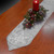 72" Gray and White Snowflake Embroidered Christmas Table Runner