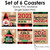 Big Dot of Happiness 2021 Quarantine Christmas - Funny Holiday Party Decorations - Drink Coasters - Set of 6