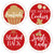 Big Dot of Happiness Red and Gold Friendsmas - Friends Christmas Party Funny Name Tags - Party Badges Sticker Set of 12