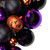 Jack-O-Lantern Shatterproof Ball Ornament Halloween Wreath - 24-Inch, Unlit