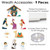 Big Dot of Happiness Holy Nativity -  Manger Scene Religious Christmas Front Door Decorations - DIY Accessories for Wreath - 9 Pieces