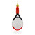 Tennis Racket Glass Christmas Ornament