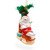 Snowman on the Beach Glass Christmas Ornament