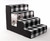 Precious Tails Plaid High Density Foam 4 Steps Pet Dog Stairs  Black White