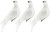 Darware Large White Doves (Set of 3); 8-Inch Long Artificial Doves Figures, Christmas and Wedding Decorations/Large Ornaments