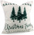 Christmas Throw Pillow Covers; Christmas Tree & Candy Cane Themed Holiday Cushion Covers, 16" x 16" Set of 2