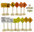 Toy Wooden Road Construction Traffic Sign Set; Street Signs Small Toy Cars/ Other Diecast Vehicles & Wood Cars